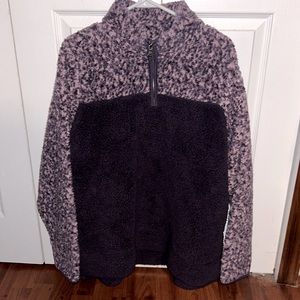 NEVER WORN~ Sonoma Purple Quarter-Zip Fur Jacket ~ Size XXL/Fits XL & XXL